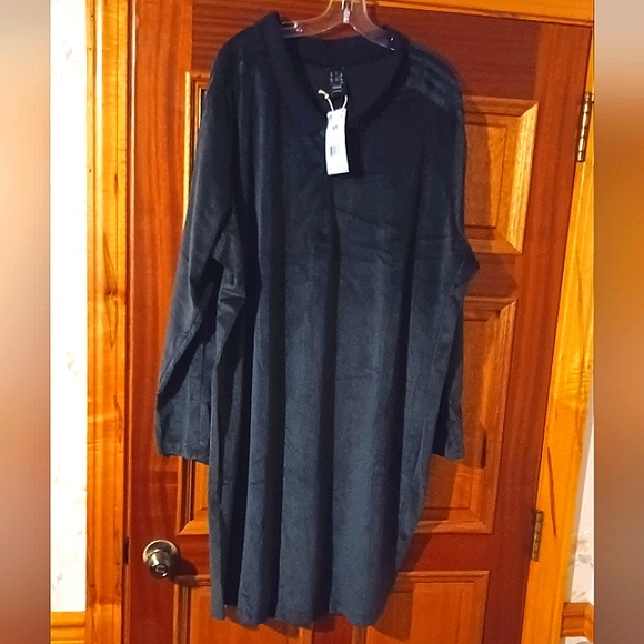 ADIDAS ORIGINALS, Tiro 3-Stripes,Velour, Polo Collar, Long Sleeve Dress Sz.4X - Picture 1 of 10